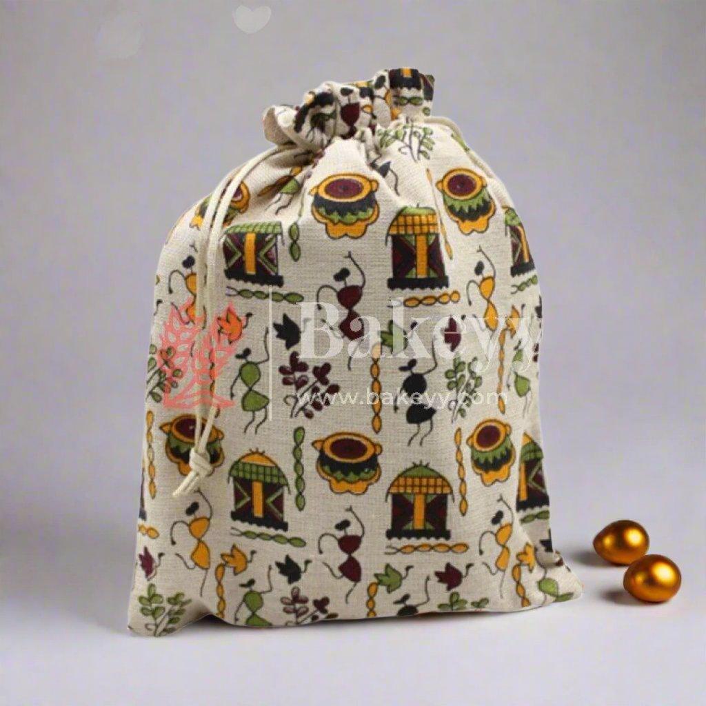 18x24 CM | Original Printed | Printed Potli Jute Bag (Mixed Designs) | Gift Return Gifts Bags | Drawstring Bags | Pack Of 10 - Bakeyy.com - India - 18x24 CM | Original Printed | Printed Potli Jute Bag (Mixed Designs) | Gift Return Gifts Bags | Drawstring Bags | Pack Of 10 - Default Title