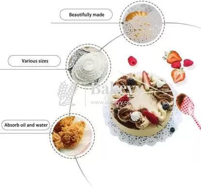 8.5 Inch Doilies Paper | Pack Of 100 | Round Decorative Paper Placemats for Desert | Tableware Decoration | Lace Doilys - Bakeyy.com - India - 8.5 Inch Doilies Paper | Pack Of 100 | Round Decorative Paper Placemats for Desert | Tableware Decoration | Lace Doilys - Default Title