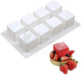 8 CAVITIES - Square Silicone Mould, Mousse Cake Baking Moulds - Bakeyy.com - India - 8 CAVITIES - Square Silicone Mould, Mousse Cake Baking Moulds - Default Title