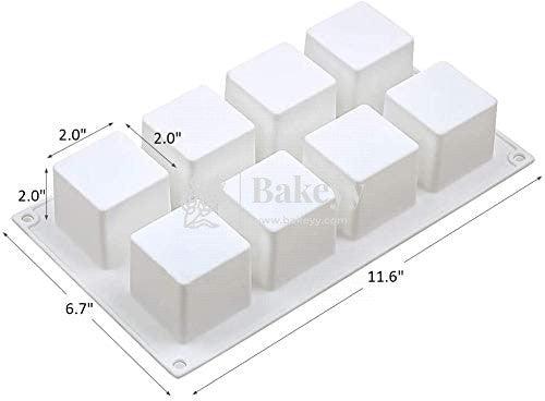 8 CAVITIES - Square Silicone Mould, Mousse Cake Baking Moulds - Bakeyy.com - India - 8 CAVITIES - Square Silicone Mould, Mousse Cake Baking Moulds - Default Title