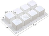 8 CAVITIES - Square Silicone Mould, Mousse Cake Baking Moulds - Bakeyy.com - India - 8 CAVITIES - Square Silicone Mould, Mousse Cake Baking Moulds - Default Title