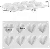 8-Cavity Mini Pinata Diamond Heart Cake Mould | Soap Mould | Flexible Chocolate Mould | Silicone Mould for ice Lattice Tray Chocolate Mould/Mold |Candle Mould - Bakeyy.com - India - 8-Cavity Mini Pinata Diamond Heart Cake Mould | Soap Mould | Flexible Chocolate Mould | Silicone Mould for ice Lattice Tray Chocolate Mould/Mold |Candle Mould - Default Title