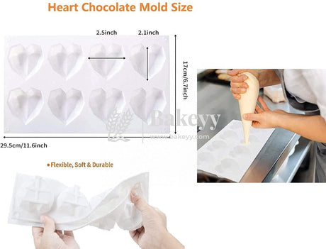 8-Cavity Mini Pinata Diamond Heart Cake Mould | Soap Mould | Flexible Chocolate Mould | Silicone Mould for ice Lattice Tray Chocolate Mould/Mold |Candle Mould - Bakeyy.com - India - 8-Cavity Mini Pinata Diamond Heart Cake Mould | Soap Mould | Flexible Chocolate Mould | Silicone Mould for ice Lattice Tray Chocolate Mould/Mold |Candle Mould - Default Title