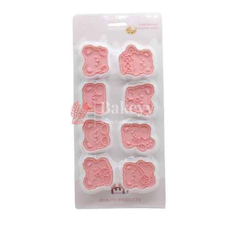 8 Cookie Cutters, Children's 3D Fondant Biscuit Cutters, Cookie Cutters, Hand Press Cookies Cutter, Reusable Cookie Mould for Children (Teedy Bear) - Bakeyy.com - India - 8 Cookie Cutters, Children's 3D Fondant Biscuit Cutters, Cookie Cutters, Hand Press Cookies Cutter, Reusable Cookie Mould for Children (Teedy Bear) - Default Title