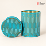 7×10.5 cm | Printed Round Tin Box with Lid | Multiple Designs | Pack of 4