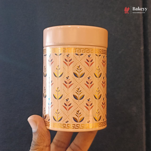 7×10.5 cm | Printed Round Tin Box with Lid | Multiple Designs | Pack of 4