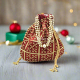 20x24 CM Fancy Potli Bag Return Gifts For Ladies MultiColour - Bakeyy.com - India - 20x24 CM Fancy Potli Bag Return Gifts For Ladies MultiColour - Default Title