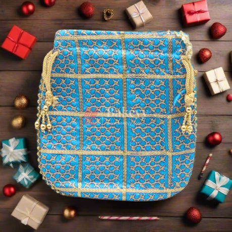 20x24 CM Fancy Potli Bag Return Gifts For Ladies MultiColour - Bakeyy.com - India - 20x24 CM Fancy Potli Bag Return Gifts For Ladies MultiColour - Default Title