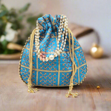 20x24 CM Fancy Potli Bag Return Gifts For Ladies MultiColour - Bakeyy.com - India - 20x24 CM Fancy Potli Bag Return Gifts For Ladies MultiColour - Default Title