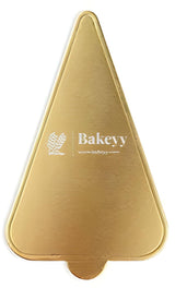 Triangle Pastry Base Mousse Cake Boards Gold (24 pcs) - Bakeyy.com - India - Triangle Pastry Base Mousse Cake Boards Gold (24 pcs) - Default Title