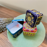 8x8x5cm| Matka Tin | Square Shaped Decorative Boxes | Pack Of 6 | Different Designs| Candle Tin Box |