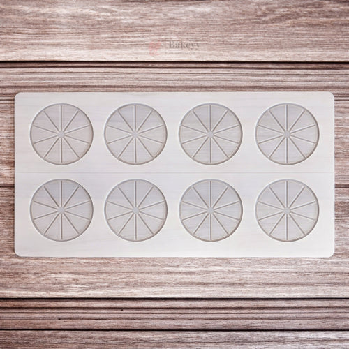 8 Cavity Citrus Slice Silicone Chocolate Mould Non-Stick Flexible Garnishing Mould for Chocolate | Pack of 1