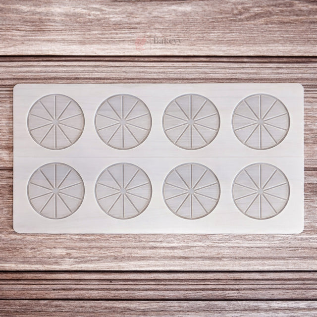 8 Cavity Citrus Slice Silicone Chocolate Mould Non-Stick Flexible Garnishing Mould for Chocolate | Pack of 1