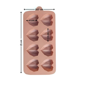 8 Cavity | Heart Silicone Chocolate Mould | Chocolate Making and Shaping Mould | Pack of 1
