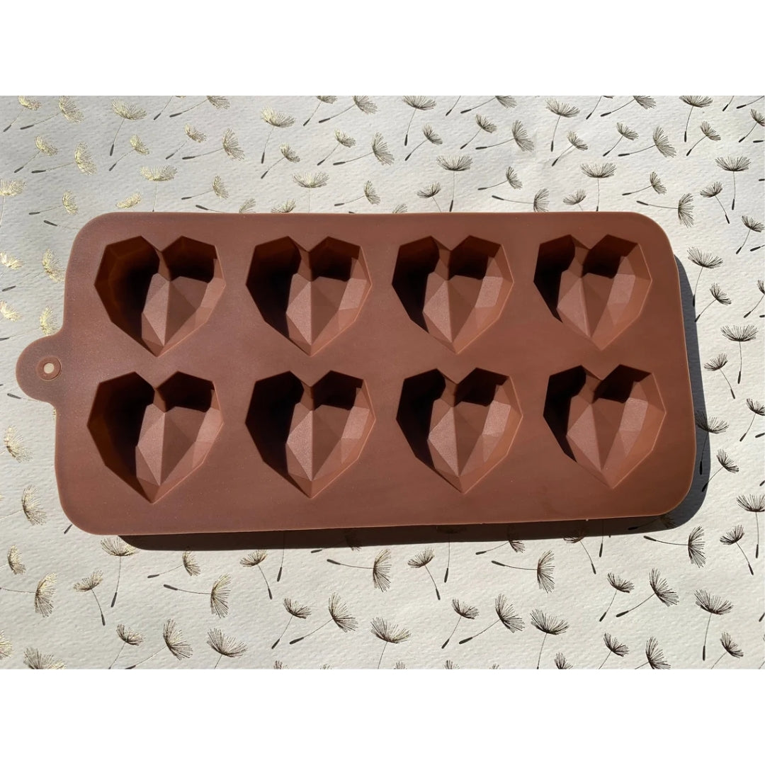 8 Cavity | Heart Silicone Chocolate Mould | Chocolate Making and Shaping Mould | Pack of 1