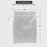 22x31 CM | Floral Designs Organza Potli Bags | Turquoise Color  | Pack of 50