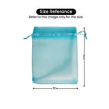 7x9Cm | Bright Blue Organza Potli Bags | Pack of 99