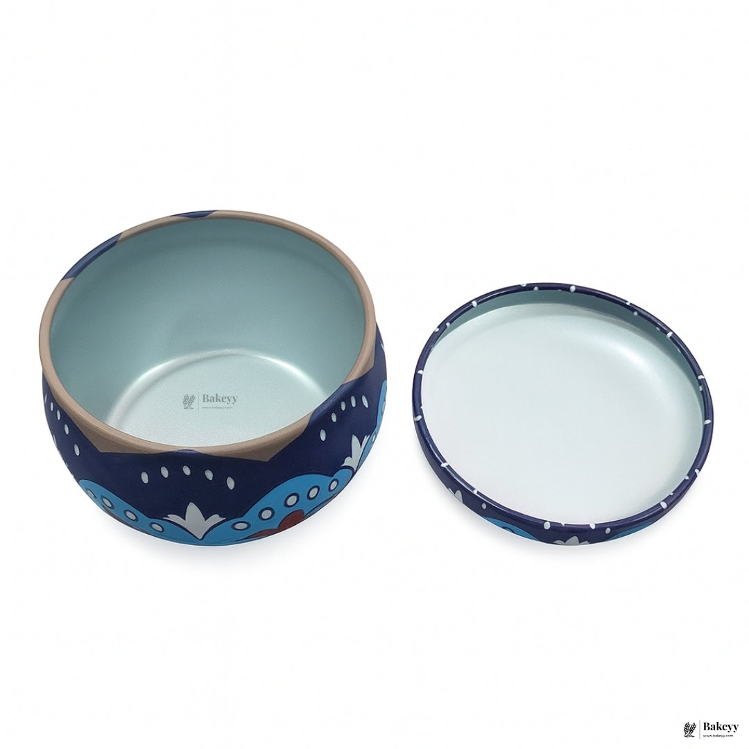 Mini Printed Matka | Random Design Round Decorative Boxes| Candle Tin Box| Pack of 12