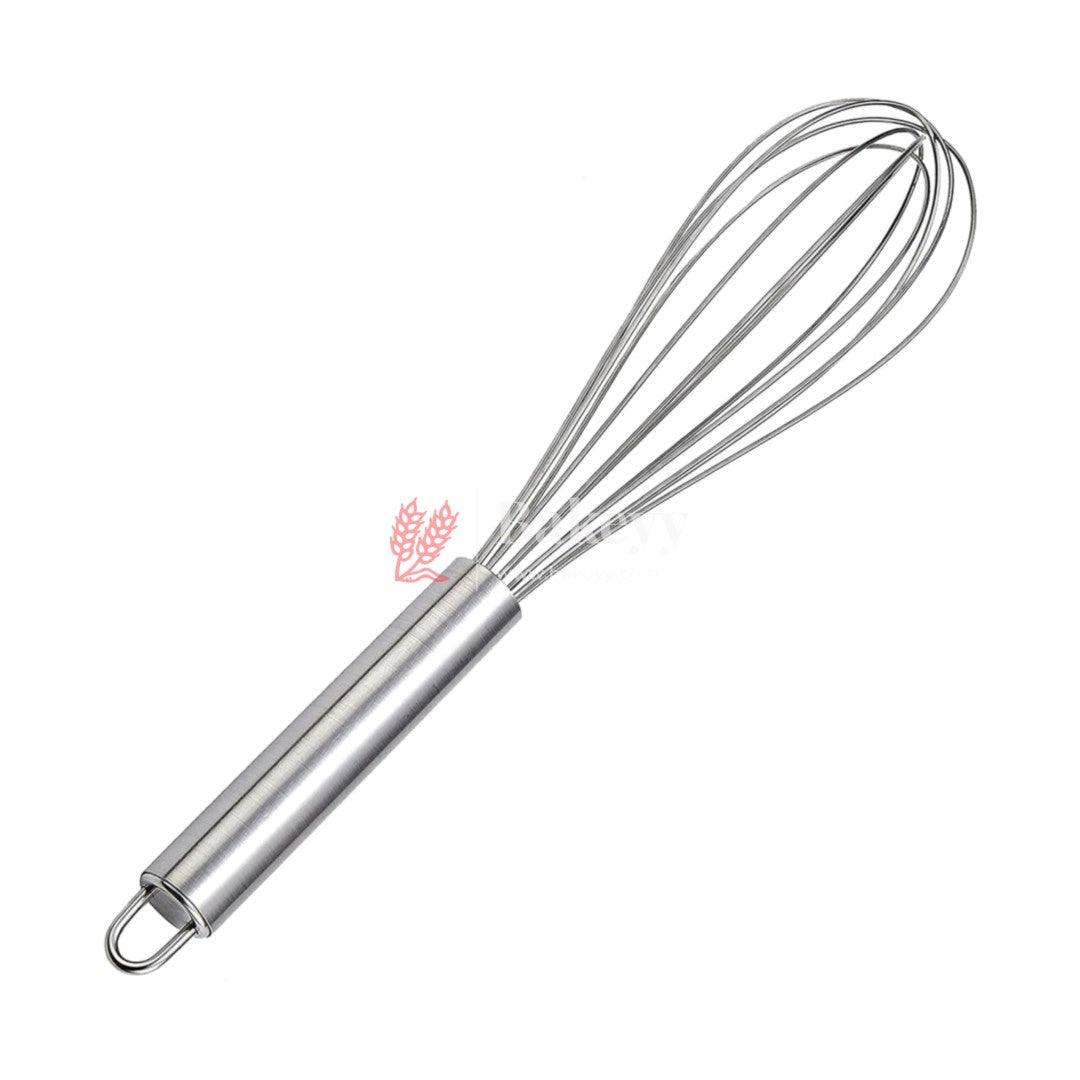 Heavy Stainless Steel Whisk, Whisk Egg Beater | Wisk Manual Whisk Balloon Whisk Stirring | 3 Different Size - Bakeyy.com - India - Heavy Stainless Steel Whisk, Whisk Egg Beater | Wisk Manual Whisk Balloon Whisk Stirring | 3 Different Size - Small / 8" inch