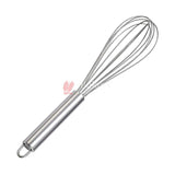 Heavy Stainless Steel Whisk, Whisk Egg Beater | Wisk Manual Whisk Balloon Whisk Stirring | 3 Different Size - Bakeyy.com - India - Heavy Stainless Steel Whisk, Whisk Egg Beater | Wisk Manual Whisk Balloon Whisk Stirring | 3 Different Size - Small / 8" inch