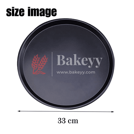 Premium Non-Stick Pizza Baking Tray || Round Carbon Steel Pizza Pan for Perfect Crusts || - Bakeyy.com - India - Premium Non-Stick Pizza Baking Tray || Round Carbon Steel Pizza Pan for Perfect Crusts || - Large