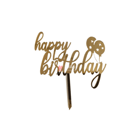 6" Happy Birthday Cake Toppers - Bakeyy.com - India - 6" Happy Birthday Cake Toppers - Default Title