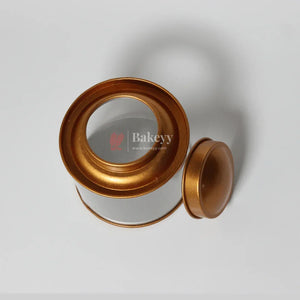 Transparent Round Tin Boxes with Metal Lids | Pack of 12 | Mixed Colour | Decorative Candle Tin | Candle Holder | Acrylic Box | Storage Tin | - Bakeyy.com - India - Transparent Round Tin Boxes with Metal Lids | Pack of 12 | Mixed Colour | Decorative Candle Tin | Candle Holder | Acrylic Box | Storage Tin | - Default Title