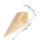 180mm Disposable Wooden Cone | Pack of 10 | Bio-Degradable - Bakeyy.com - India - 180mm Disposable Wooden Cone | Pack of 10 | Bio-Degradable - Default Title