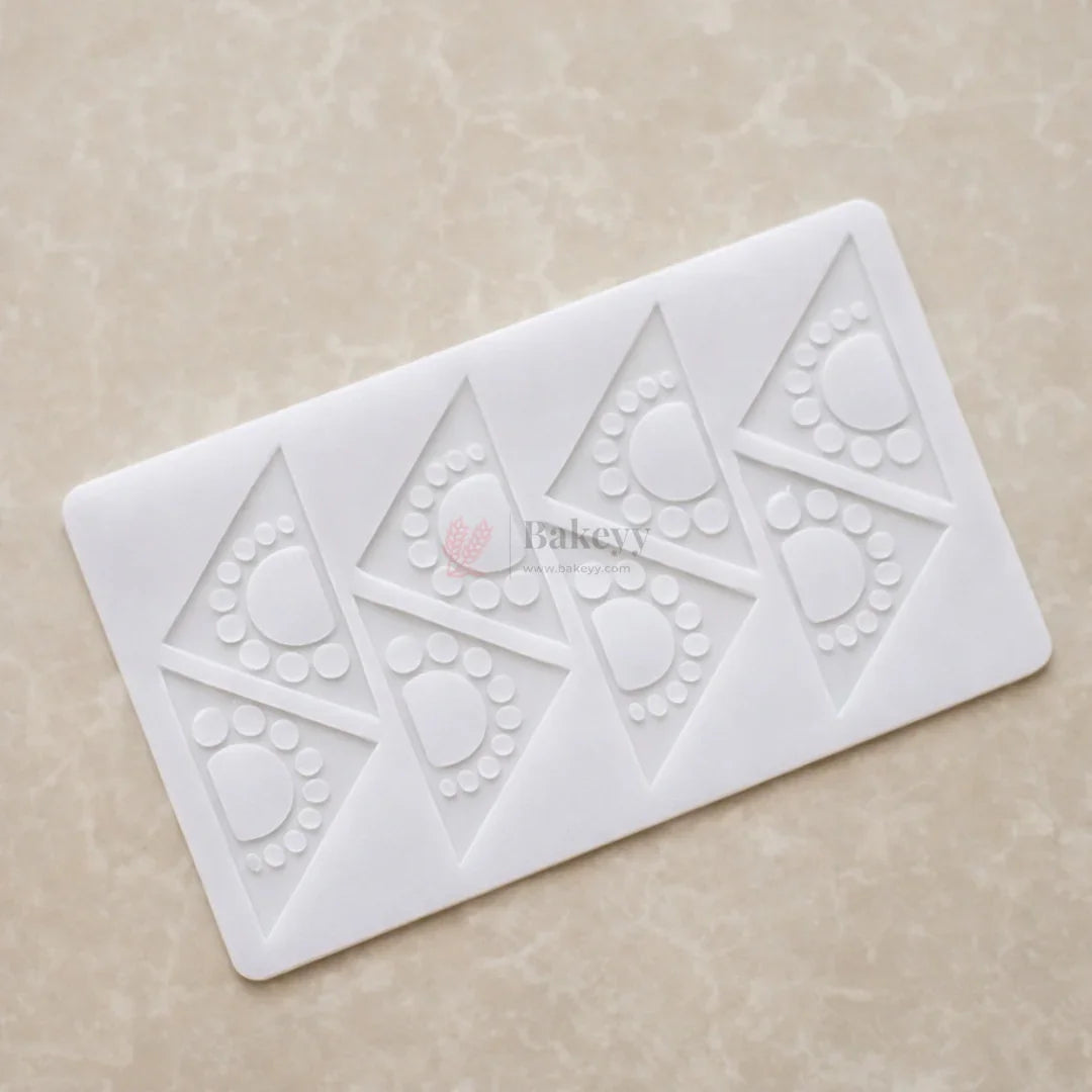 8_Cavity_Triangle_Pattern_Polka_Dot_Silicone_Mould_for_Chocolates_Cake_Garnish - Bakeyy.com