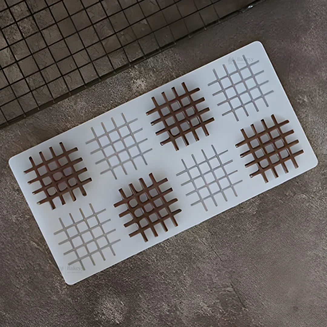 8_Grid_Texture_Square_Silicone_Mould_3 - Bakeyy.com