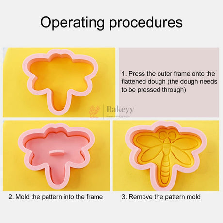 8 Piece Insects and Bugs Cookie Cutters, Children's 3D Fondant Biscuit Cutters| Pack of 1