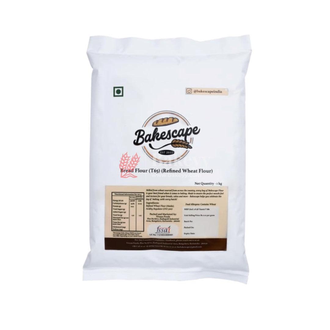Bakescape T65 Bread Flour (1 kg) | Unbleached, High Protein Content for Perfect Breads, Buns, Bagels, Baguettes, Sourdoughs, Artisanal Breads, Focaccia, Brioche, and More - Bakeyy.com - India - Bakescape T65 Bread Flour (1 kg) | Unbleached, High Protein Content for Perfect Breads, Buns, Bagels, Baguettes, Sourdoughs, Artisanal Breads, Focaccia, Brioche, and More - Default Title