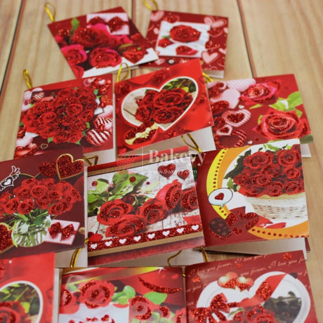 Red Rose Tags | Eco-Friendly | Tags with Golden Thread - Bakeyy.com - India - Red Rose Tags | Eco-Friendly | Tags with Golden Thread - Default Title