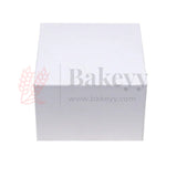 5x5x3 inch Plain White Cake Box | Grey Back Cake Box| Pack of 50
