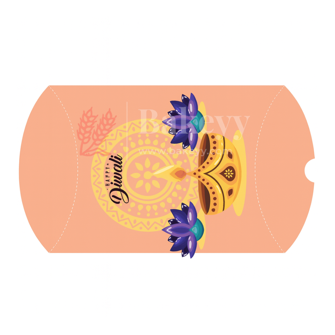14x11 cm | Premium Diwali Pillow chocolate box | Pack of 10