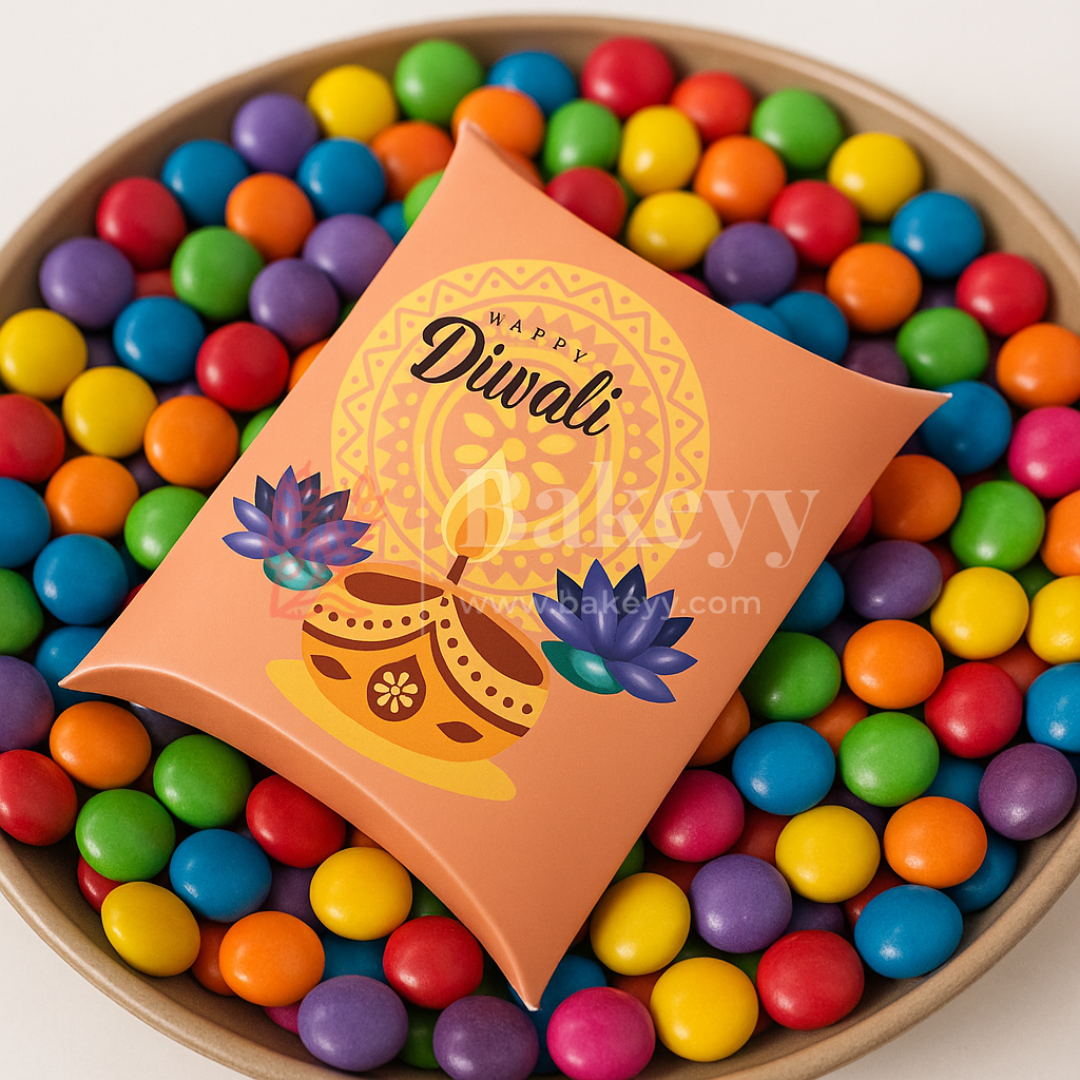 14x11 cm | Premium Diwali Pillow chocolate box | Pack of 10
