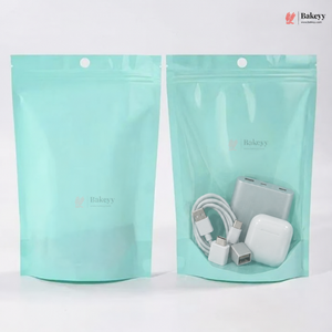 Transparent Front with Pastel Stand-Up Ziplock Pouch | Multiple Colors | Pack of 100