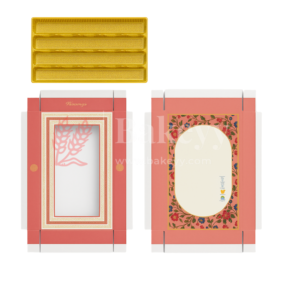 One Kg Sweet Box | Transparent Sweet box with Golden tray | Pack of 10