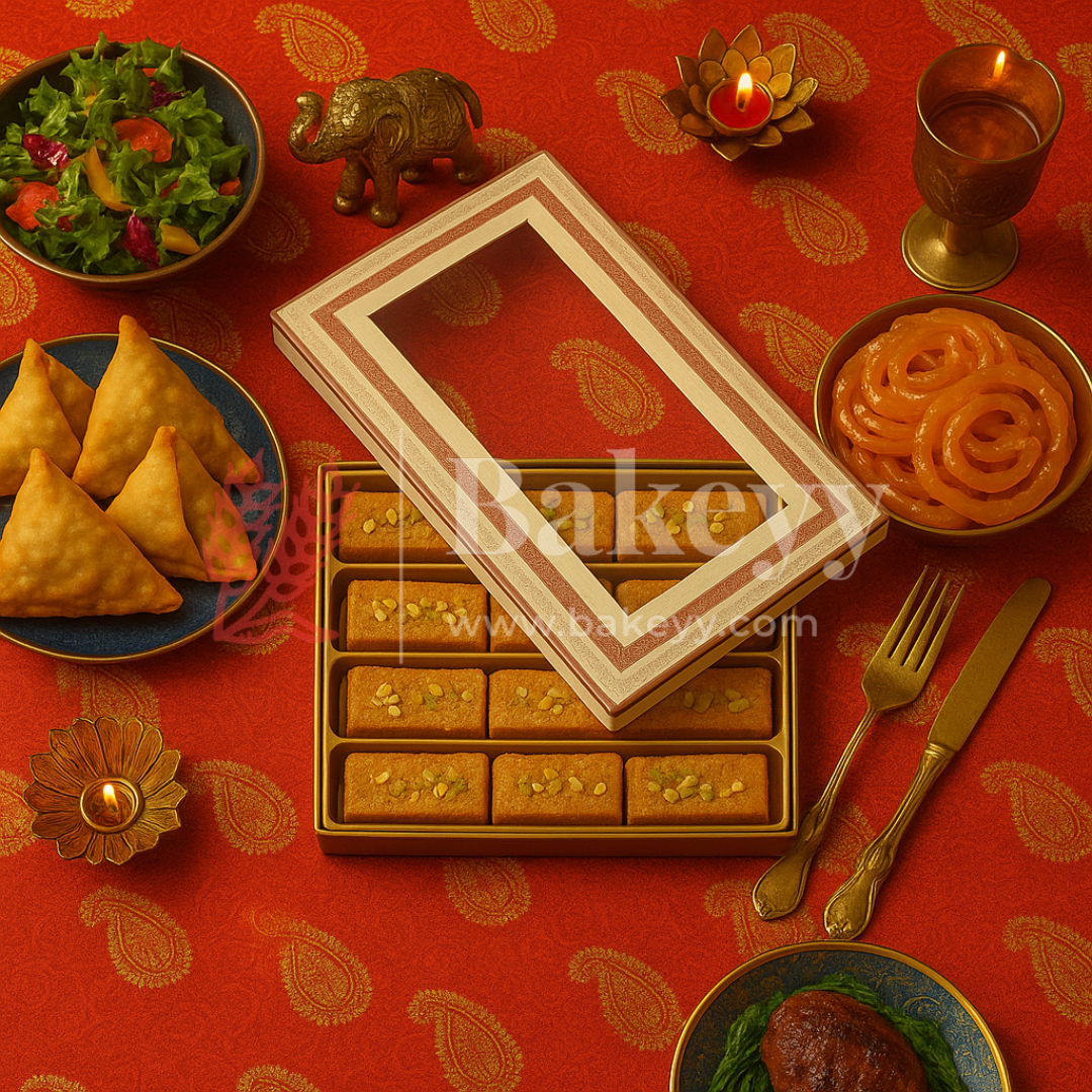 One Kg Sweet Box | Transparent Sweet box with Golden tray | Pack of 10