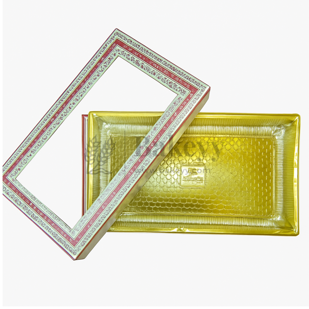 Half Kg Sweet Box | Transparent Sweet box with Golden tray | Pack of 10