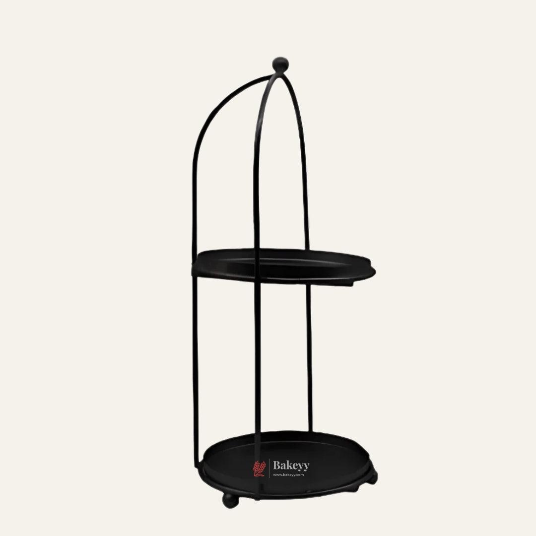 Handicrafts Black Metal Cake Stand – Tier Cake Stand – Side Bar Floating Tier Spacer