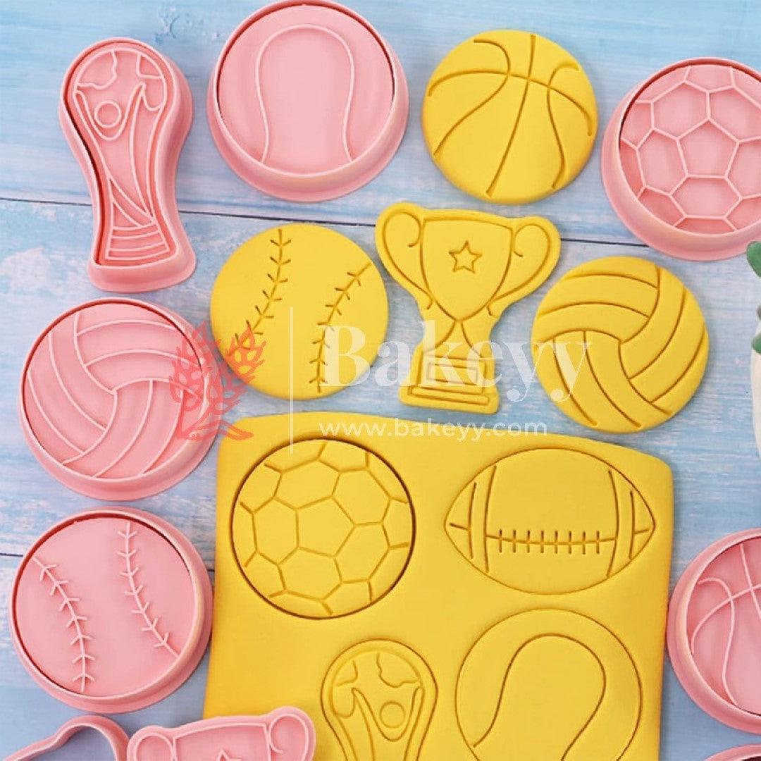 8Pcs Biscuit Mould, Non-stick Multi-purpose DIY Cartoon Biscuit Baking Mould, BPA Free, Football Rugby Cookie Template, Kitchen Tools Pink - Bakeyy.com - India - 8Pcs Biscuit Mould, Non-stick Multi-purpose DIY Cartoon Biscuit Baking Mould, BPA Free, Football Rugby Cookie Template, Kitchen Tools Pink - Default Title