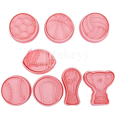 8Pcs Biscuit Mould, Non-stick Multi-purpose DIY Cartoon Biscuit Baking Mould, BPA Free, Football Rugby Cookie Template, Kitchen Tools Pink - Bakeyy.com - India - 8Pcs Biscuit Mould, Non-stick Multi-purpose DIY Cartoon Biscuit Baking Mould, BPA Free, Football Rugby Cookie Template, Kitchen Tools Pink - Default Title