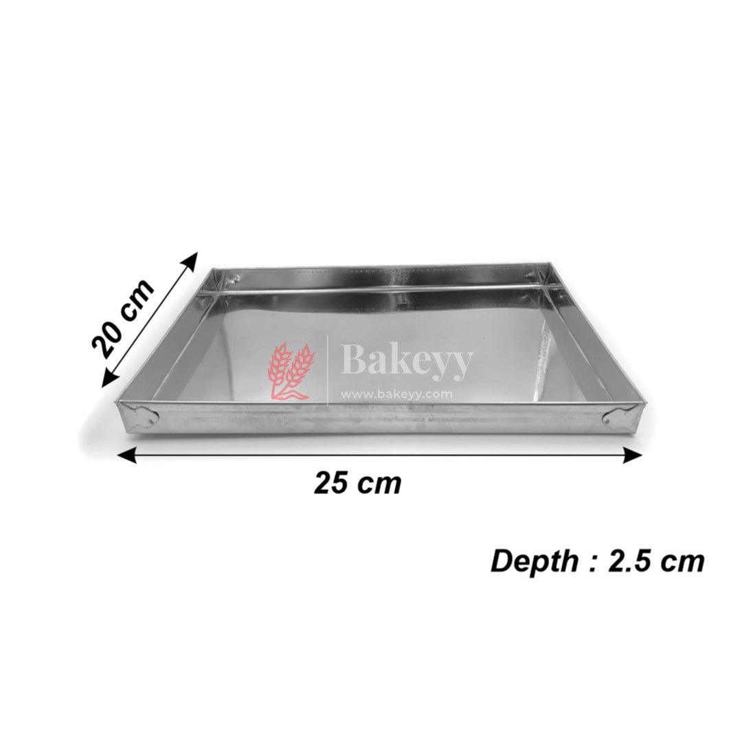 8x10 inch Aluminum Rectangle Cake Pan Mold - Bakeyy.com - India - 8x10 inch Aluminum Rectangle Cake Pan Mold - Default Title