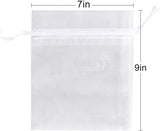 18x24 cm | Organza Potli Bags | White Colour |  Candy Bag |