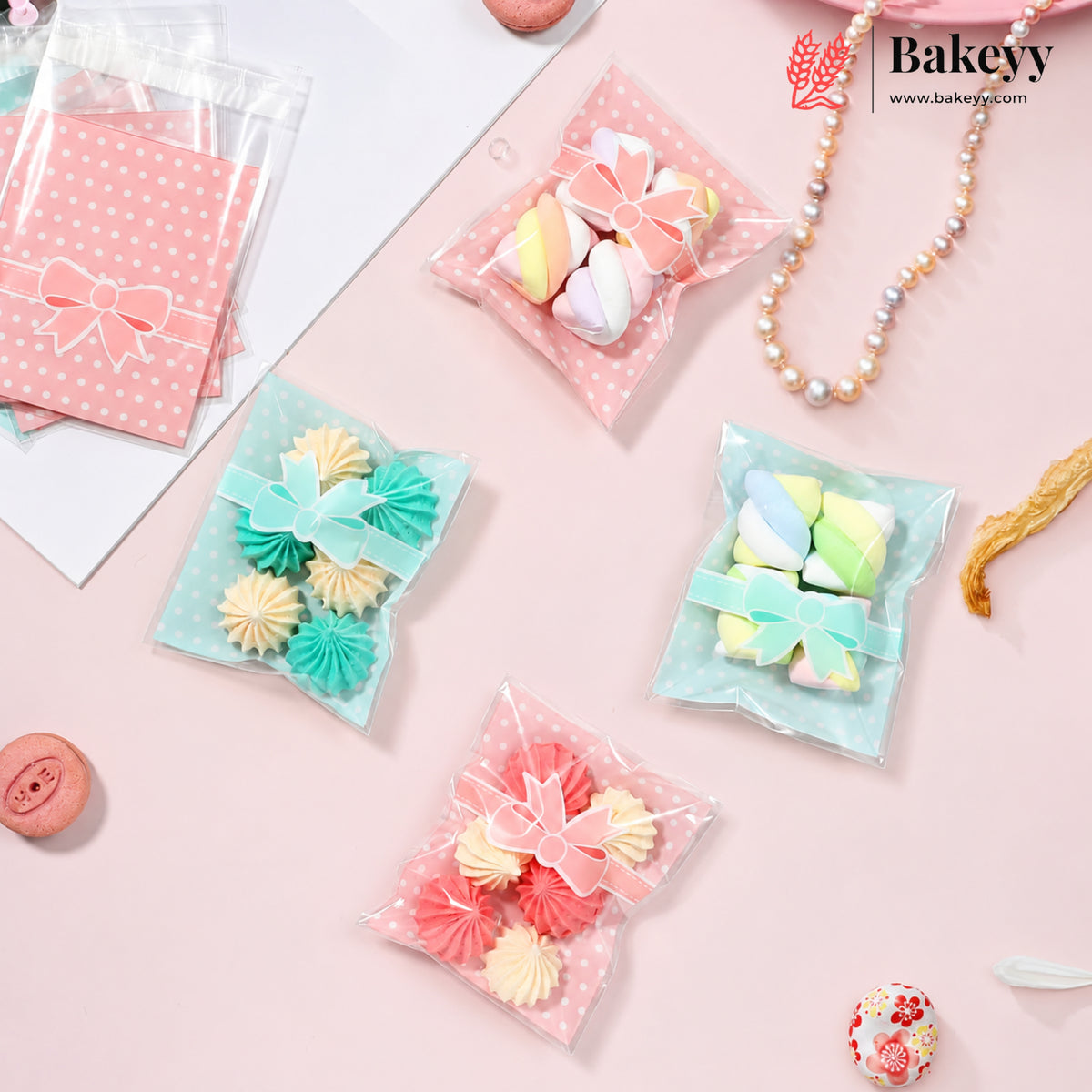 8×10cm | Printed Self-Seal Cookie Pouch | Pack of 100