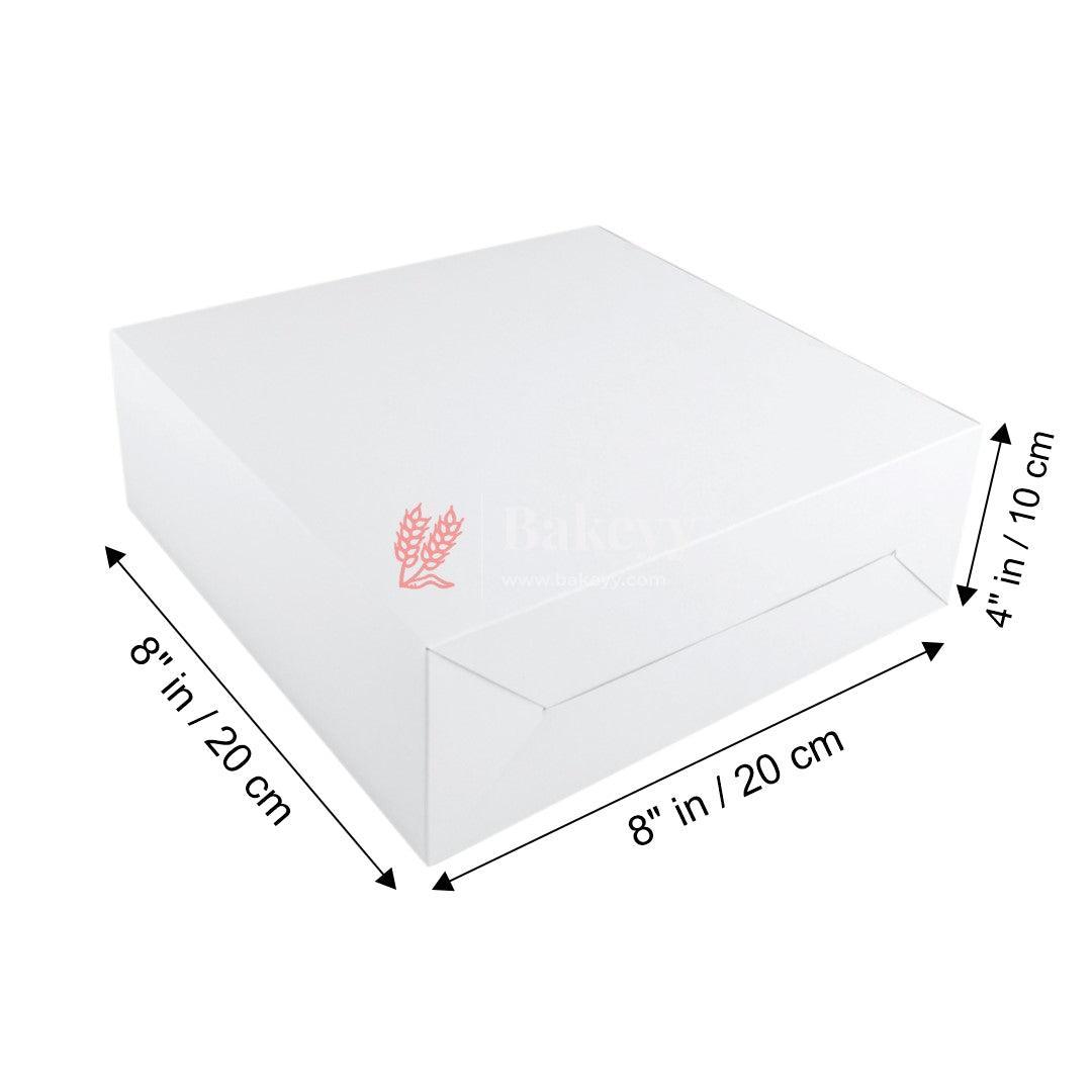 8x8x5 inch Plain White Cake Box | Birthday Cake boxes | Pack Of 50 | - Bakeyy.com - India - 8x8x5 inch Plain White Cake Box | Birthday Cake boxes | Pack Of 50 | - Default Title