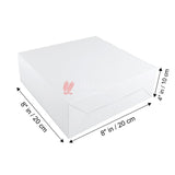 8x8x5 inch Plain White Cake Box | Birthday Cake boxes | Pack Of 50 | - Bakeyy.com - India - 8x8x5 inch Plain White Cake Box | Birthday Cake boxes | Pack Of 50 | - Default Title