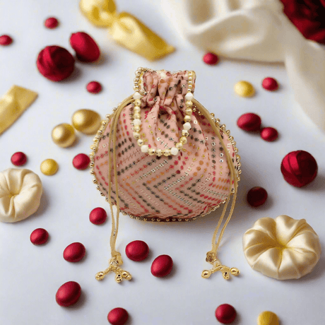 20x24 CM Fancy Potli Bag Return Gifts For Ladies | MultiColour - Bakeyy.com - India - 20x24 CM Fancy Potli Bag Return Gifts For Ladies | MultiColour - Default Title