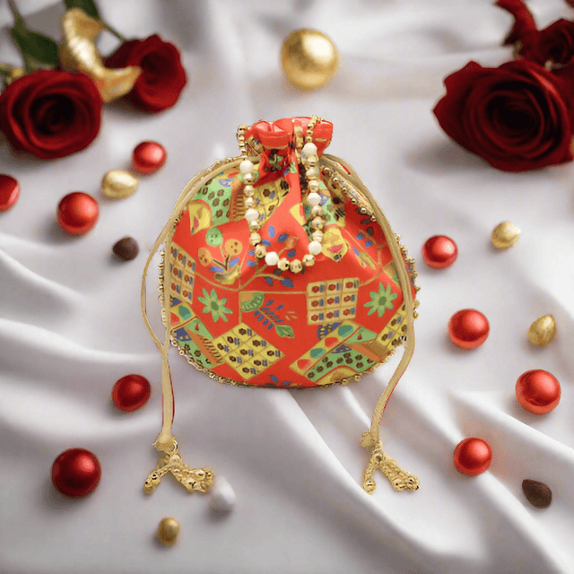 20x24 CM Fancy Potli Bag Return Gifts For Ladies | Plain MultiColour - Bakeyy.com - India - 20x24 CM Fancy Potli Bag Return Gifts For Ladies | Plain MultiColour - Default Title